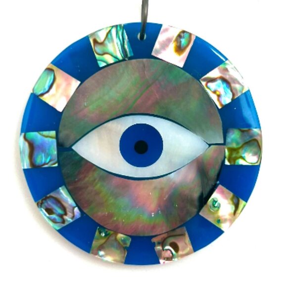 Accessories | Karli Buxton 2 Abalone Shell Eye Coin Pendant Charm ...